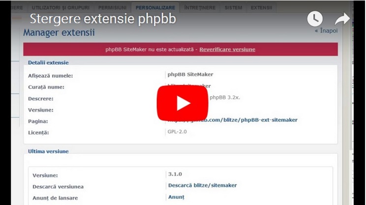 Cum sterg o extensie din forum phpbb Forum phpbb Instalare si ... photo pic